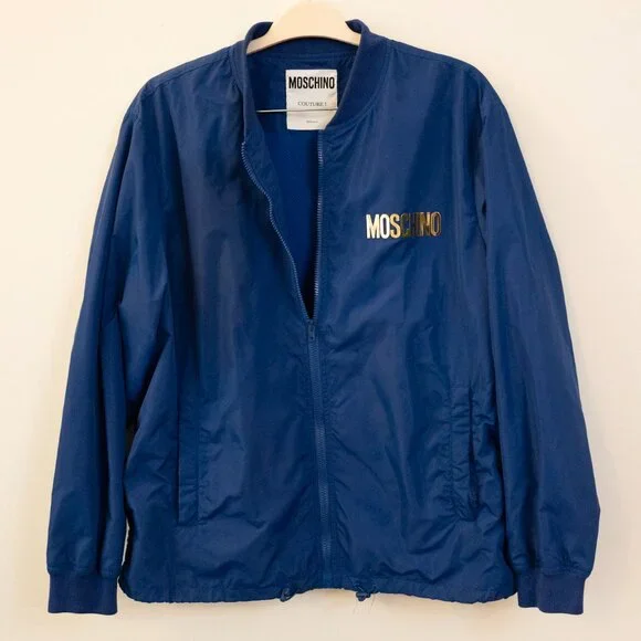 MOSCHINO Blue Nylon Logo Jacket (Tracksuit Available) - Picture 4 of 5